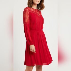 🍓American Rag Rayon Lace Red long sleeve Dress